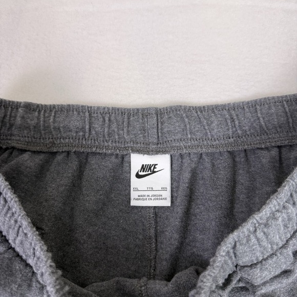 Nike Mens XXL Dark Grey Heather Open Bottom Fleece Sweatpants Pockets - Picture 2 of 8